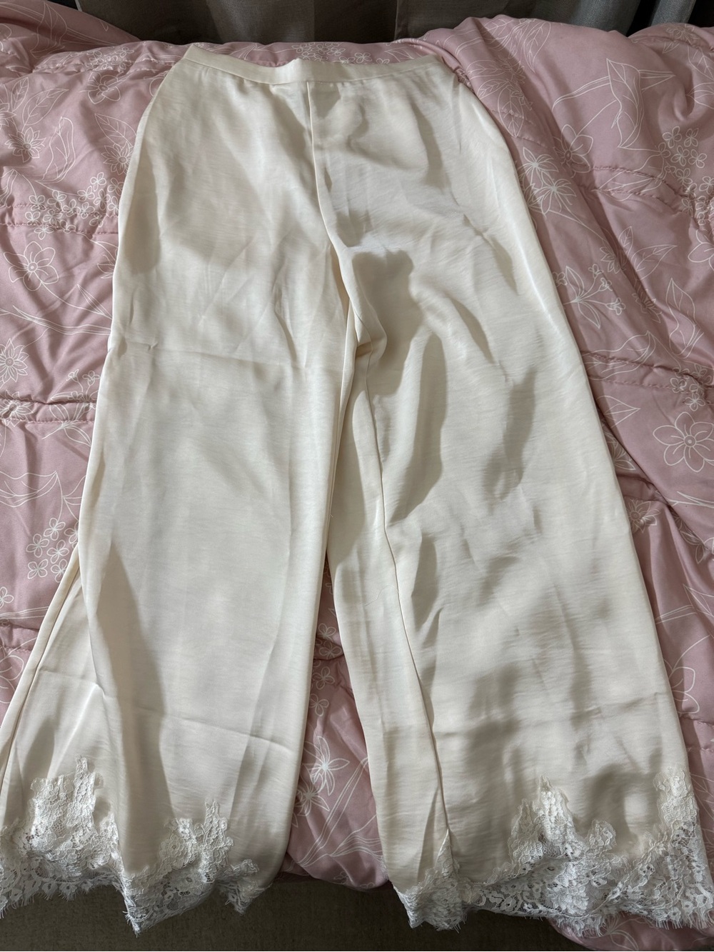 FashionNova Satin Lace Pants